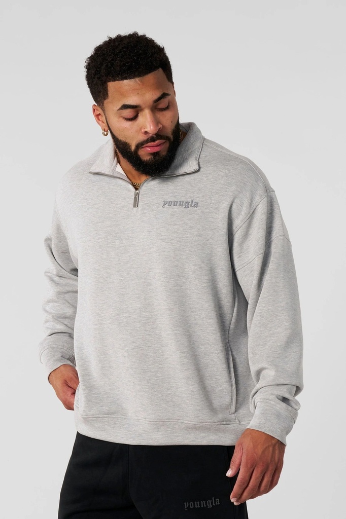 Soft AF Quarter Zips - Heather Grey (2)