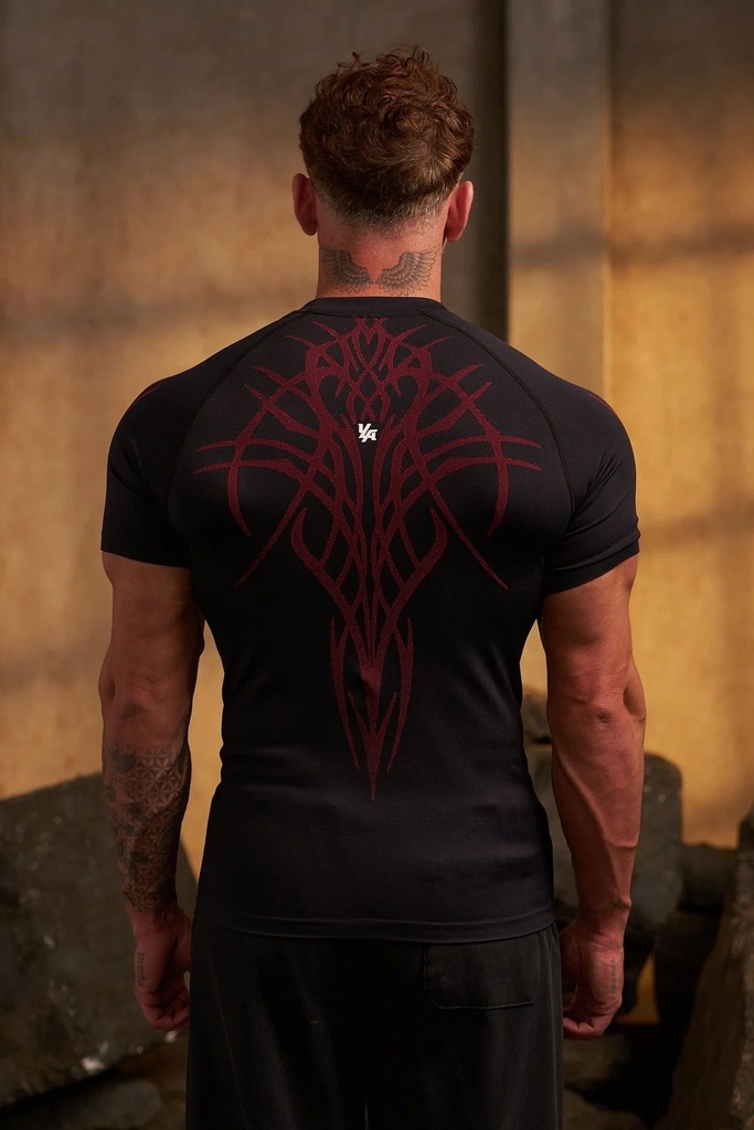 Gothic Compression Tees - Black/Red (2)