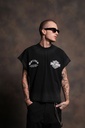 Iron Lightning Grunge Cut-Off Tee in Bla (2)