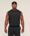 Gymshark Power Cut Off Tank - Black/Asph (2)