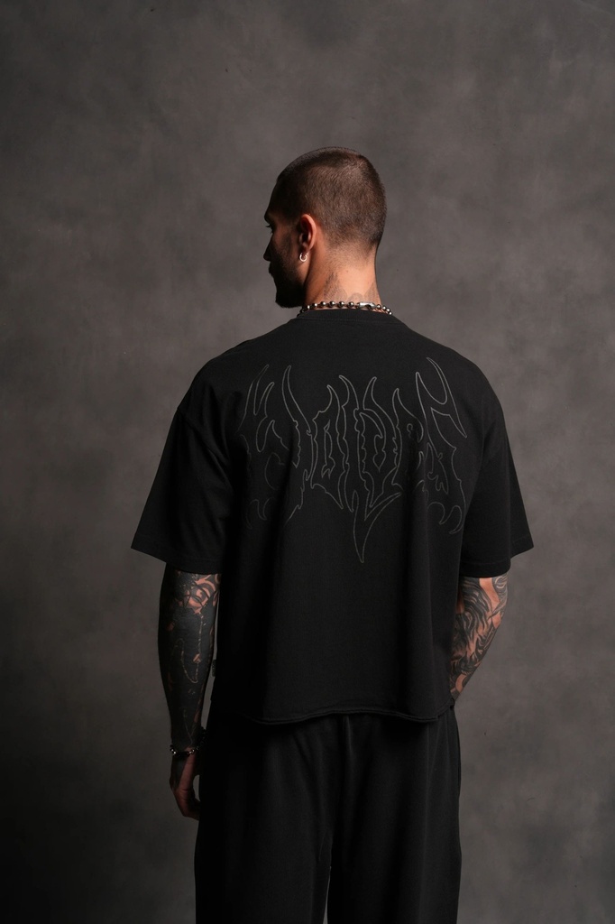 WOLVES HESH FRVR GRUNGE RAW HEM "BOX CUT (2)