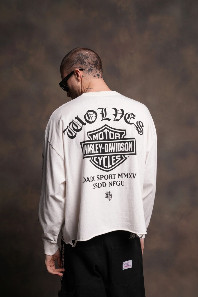 Harley-Davidson Wolves Distressed Grunge (2)
