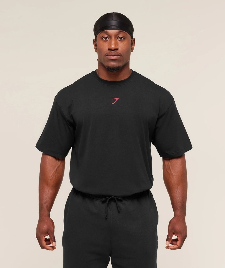 Gymshark Power T-Shirt - Black/Condition (2)