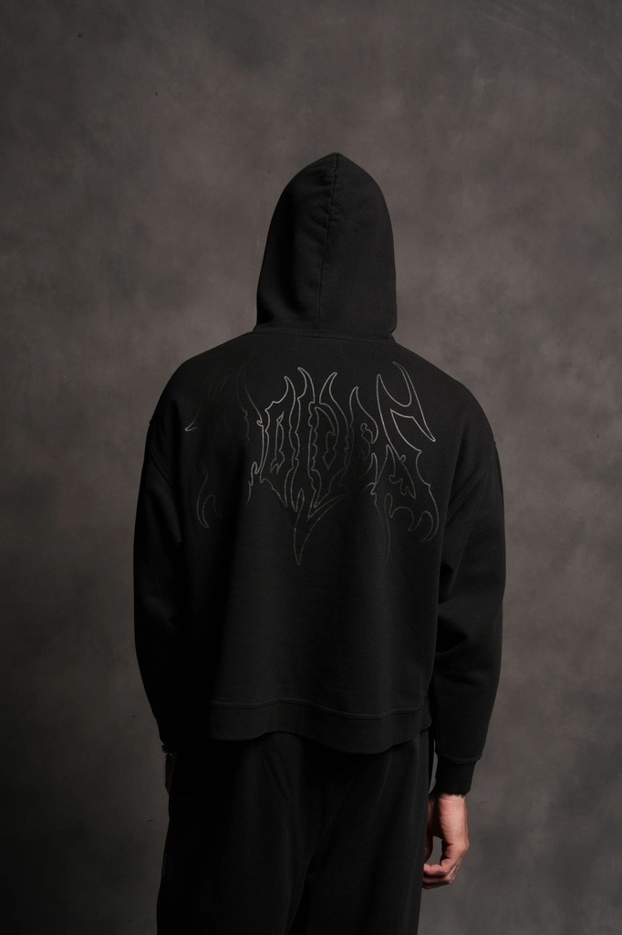 WOLF HESH FRVR "GRUNGE" BOX CUT HOODIE I (2)