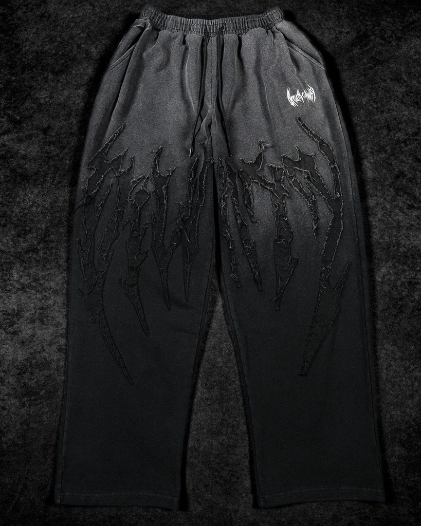 Destroyed Banana Shape sweatpants [SMOKE (2)
