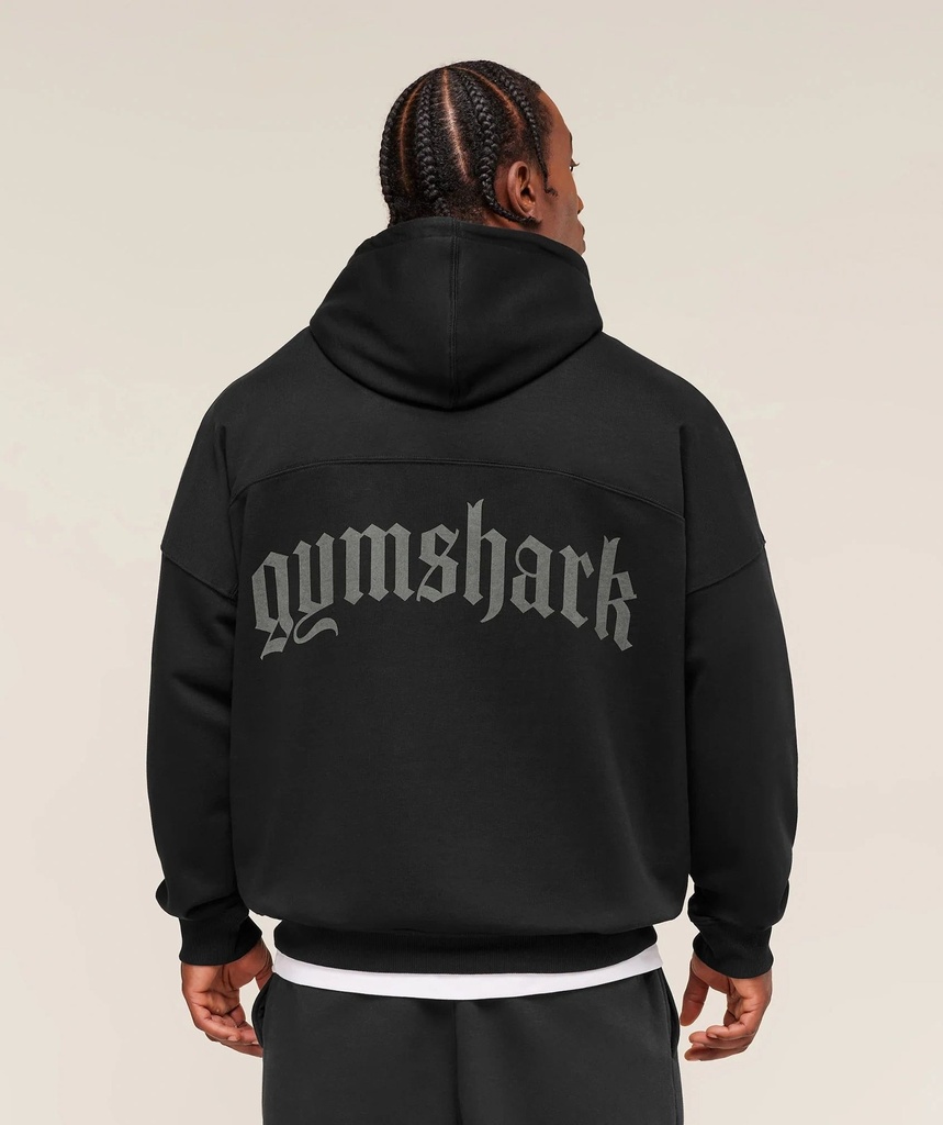 Gymshark Olde English Hoodie - Black (2)