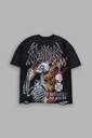 Mori Flames Distressed Grunge Tee in Bla (4)