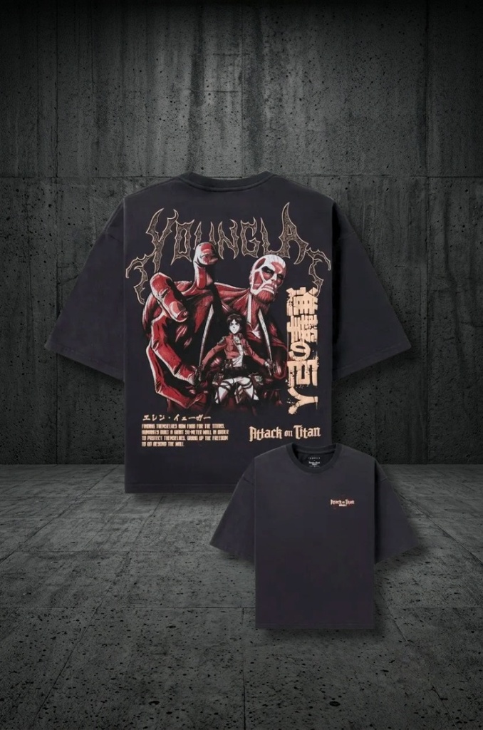[4186-TDOT-S] AOT© x YLA Cropped Tees Defense of Trost (S)