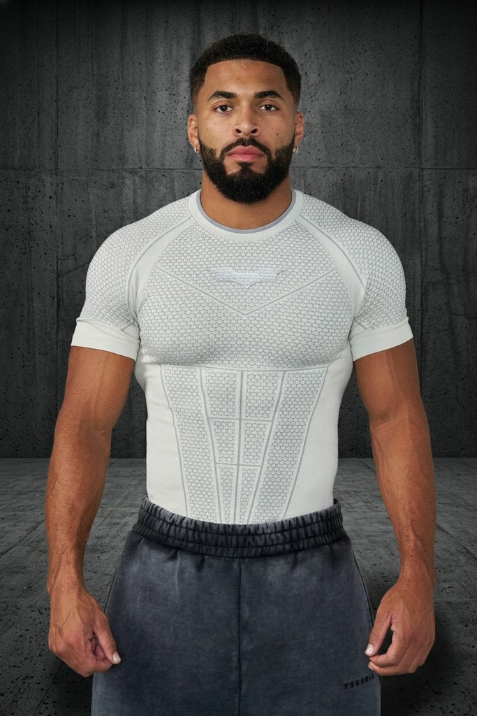 [YLA-4259-OFF-WHITE-SML] Batman Compression Tees - Off-White (S)
