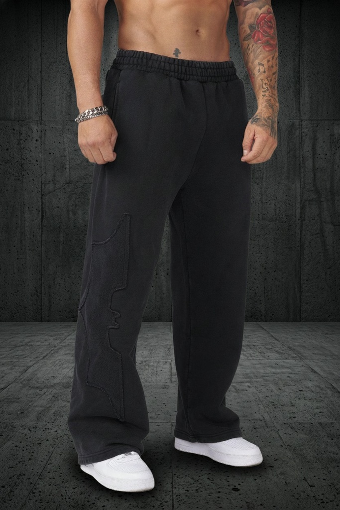 [2099-BW-S] BATMAN STEALTH SWEATS - Black Wash (S)