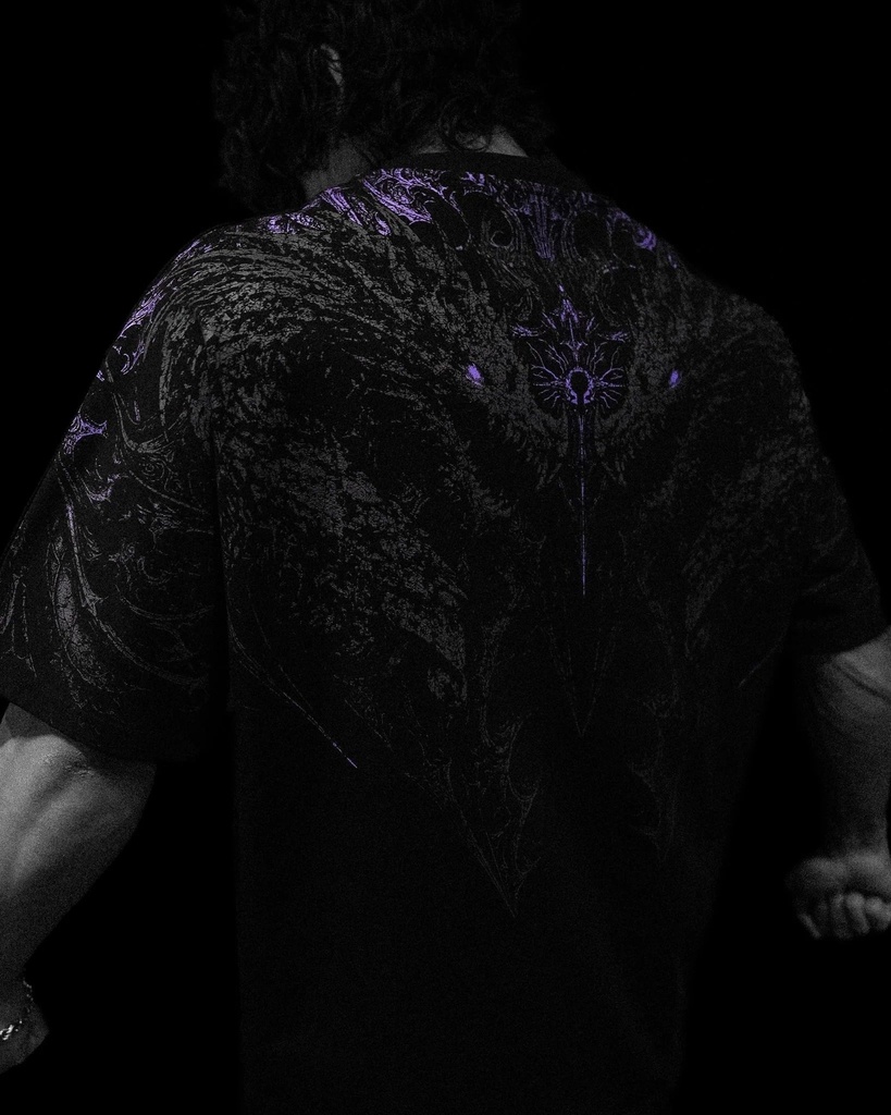 [BLD-WYV-VRS-T-S] BLOOD WYVERN OVERSIZED T- SHIRT - [DUSK] (S)