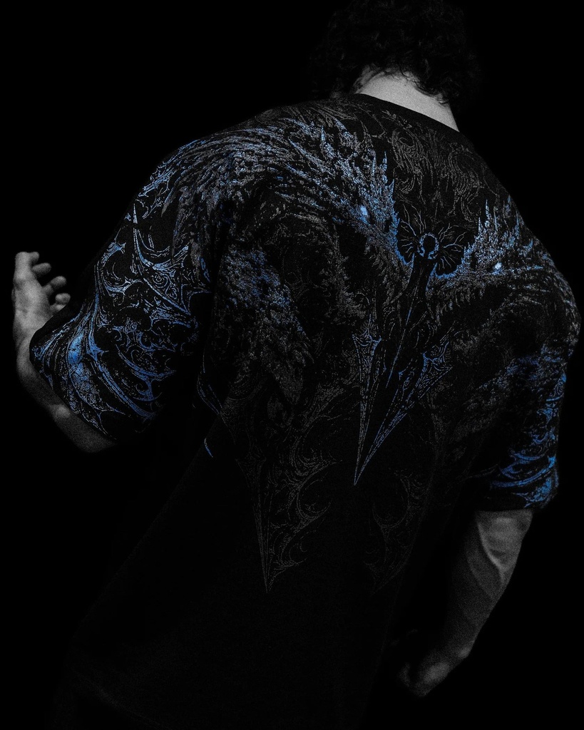 [BLD-WYV-VRS-T2-S] BLOOD WYVERN OVERSIZED T-SHIRT - [PULSE] (S)