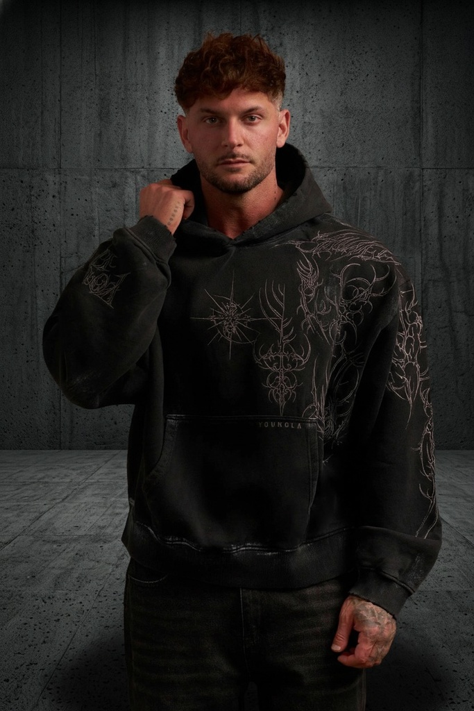 CYBERPUNK HOODIES - Black Wash