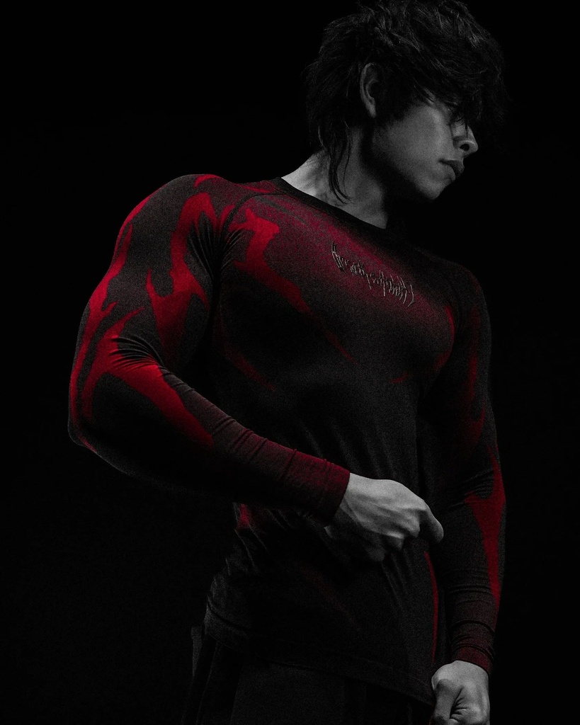 [DM-TCH-RMR-LNG-S] DOOM TECH™ ARMORED LONGSLEEVE COMPRESSION - [NIGHTMARE] (S)