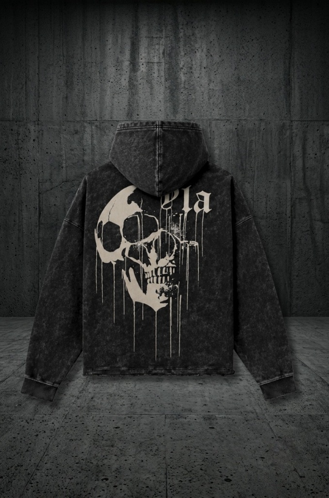 [551B-S] Drippy Skull Hoodie (S)