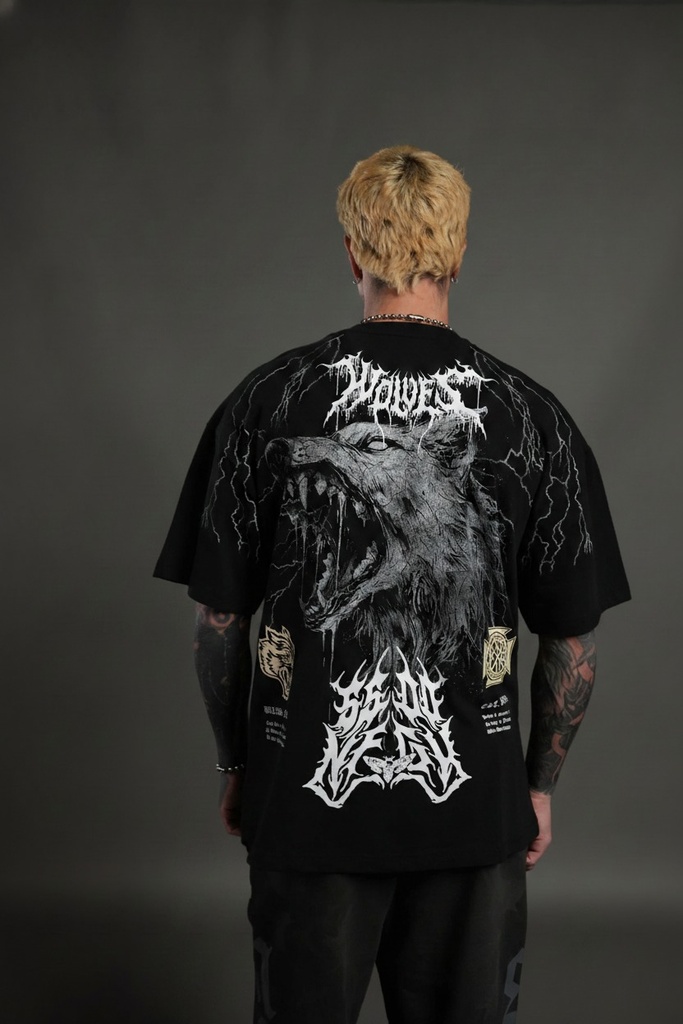 [FNR-STR-PRM-VRS-M] Fenrir Storm "Premium" Oversized Tee in Black (M)