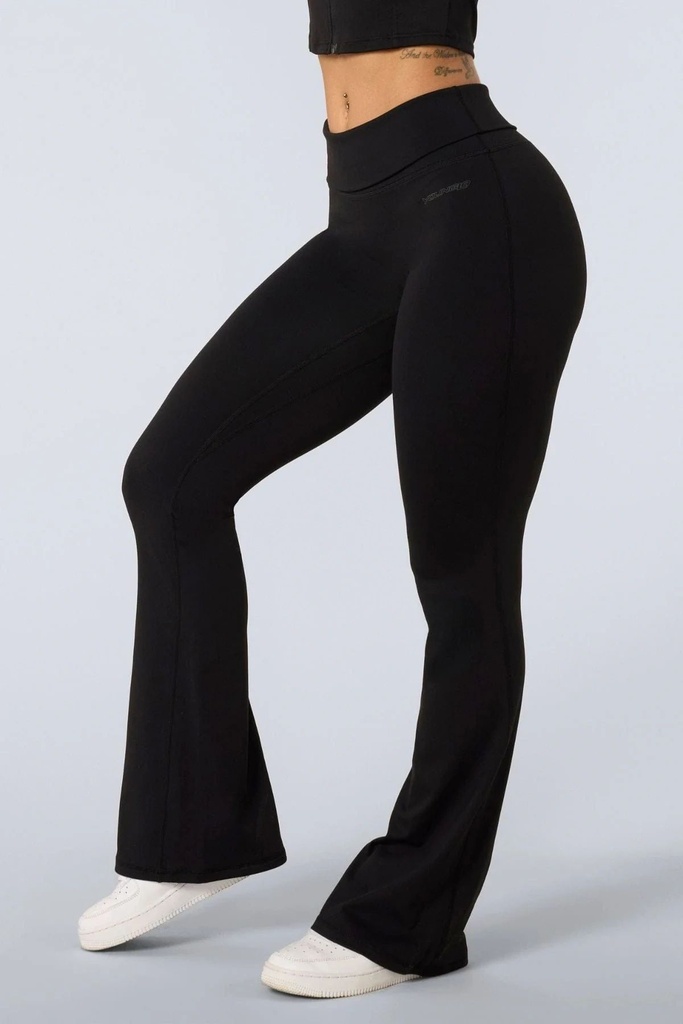 [W282-B-XS] Flashback Foldover Flares - Black (XS)