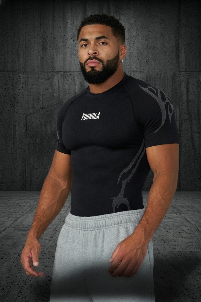 Gothic Compression Tees - Black/Grey