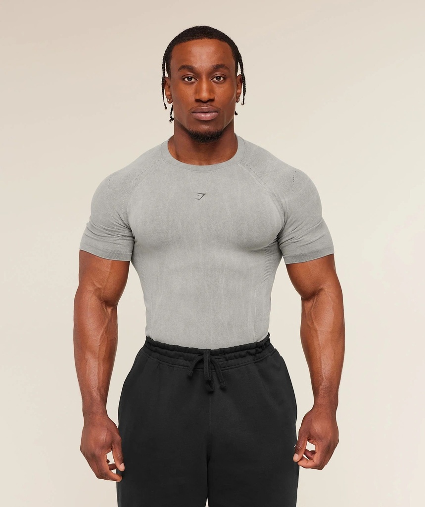 [GYM-CHR-T-SHR-S] Gymshark Charge T-Shirt - Black/Wash (S)