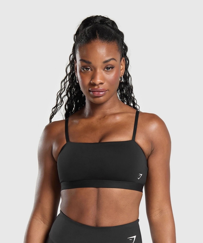 [GYM-CUT-OUT-BND-XS] Gymshark Cut Out Bandeau - Black (XS)