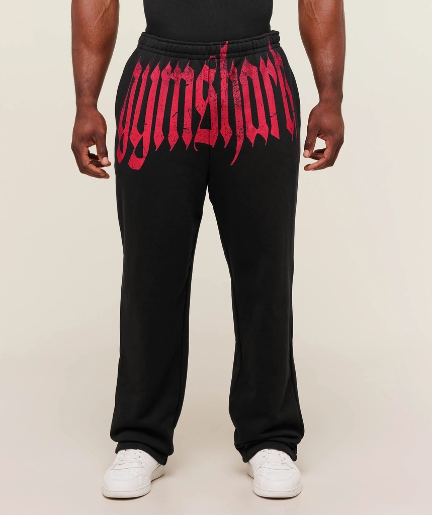 [A4C1V-BB2J-S] Gymshark Fade Graphic Straight Leg Jogger - GS Black (S)