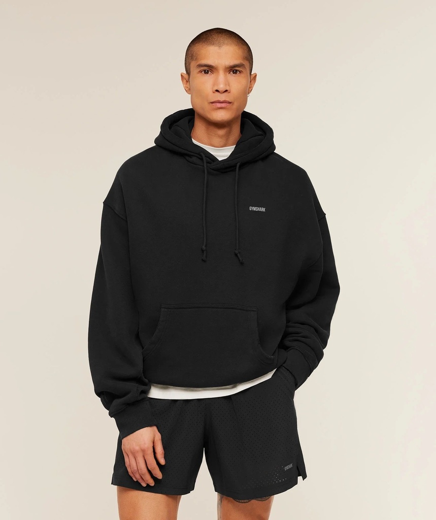 [GYM-X-CBM-WSH1-S] GYMSHARK X CBUM WASHED HOODIE - Black (S)