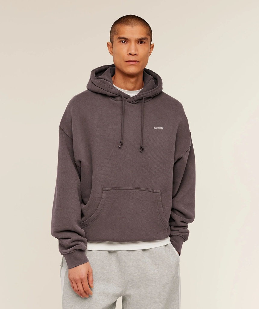 [GYM-X-CBM-WSH2-S] GYMSHARK X CBUM WASHED HOODIE - Grayed Purple (S)