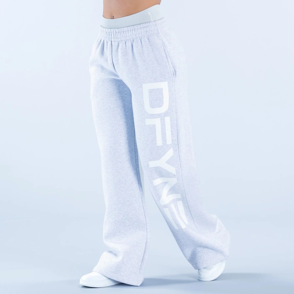 Signature Wide Leg Jogger - Grey Marl