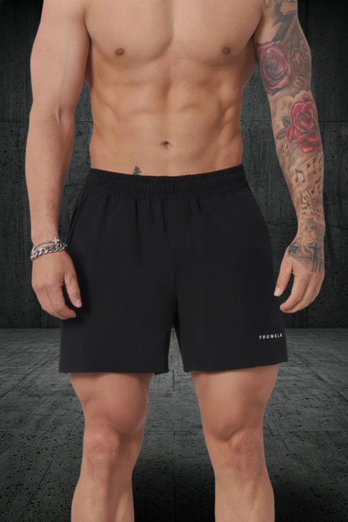 [1022-B-S] Staple Shorts 4.5" - Black (S)