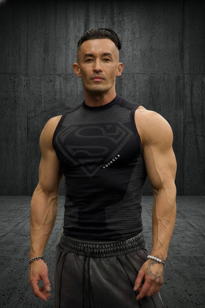 Superman Compression Tanks - Black