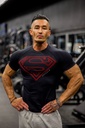 SUPERMAN COMPRESSION TEES - Black/Red