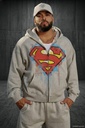 Superman Drip Zip-Ups - Heather Grey