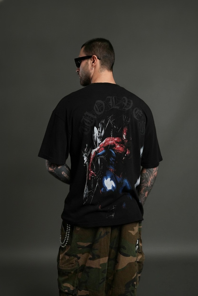 [WBS-AND-SHD-PRM-S] Webs and Shadows Premium Oversized Tee in Black (S)