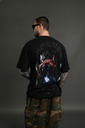 Webs and Shadows Premium Oversized Tee in Black