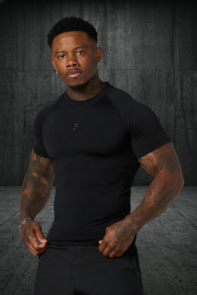 [YLA-4339-BLACK-SML] Forme Compression Tees - Black (S)