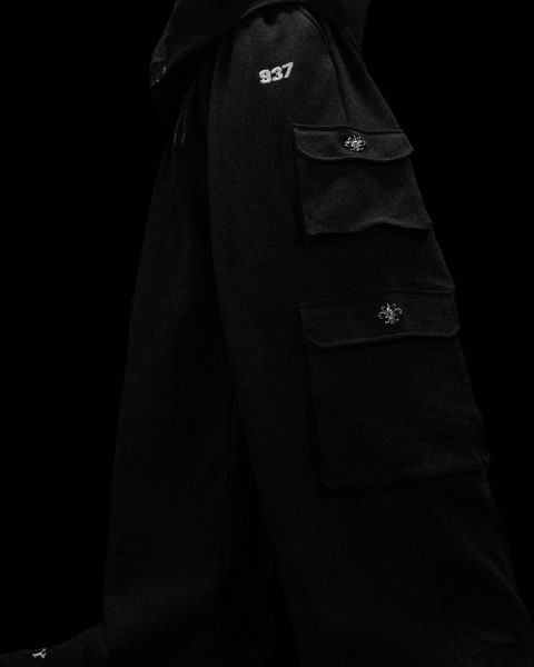 [937-NCF-LXR-CRG-M] 937 UNCUFFED LUXURY CARGOS - [VOID BLACK] (M)